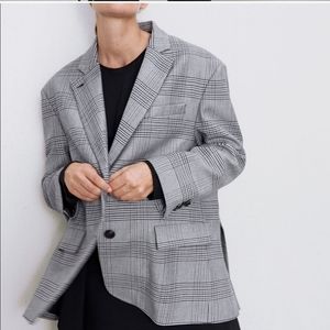 Zara Oversized Check Blazer